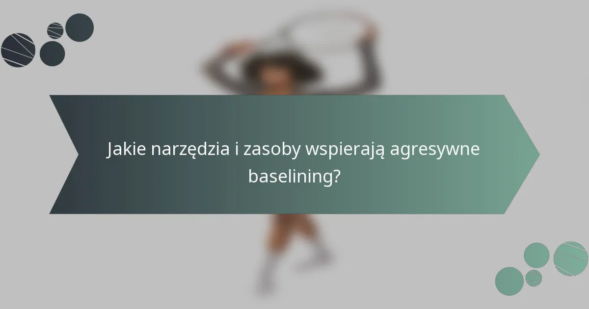 Jakie narzędzia i zasoby wspierają agresywne baselining?